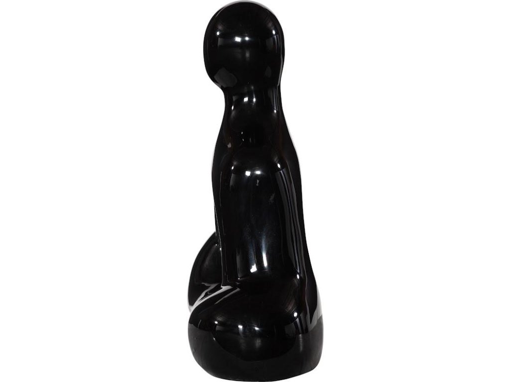 Buddha Seated Sculpture, Gel Coat Black - image 2
