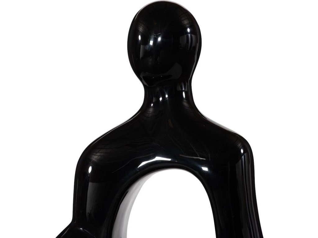 Buddha Seated Sculpture, Gel Coat Black - image 3