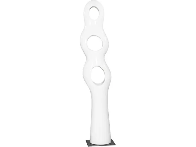 Triple Circle Sculpture, Gel Coat White - Alternative View