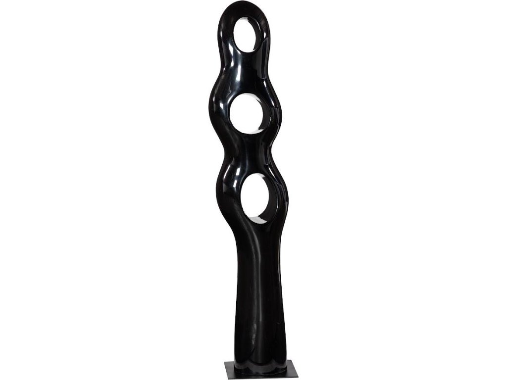 Triple Circle Sculpture, Gel Coat Black - image 1