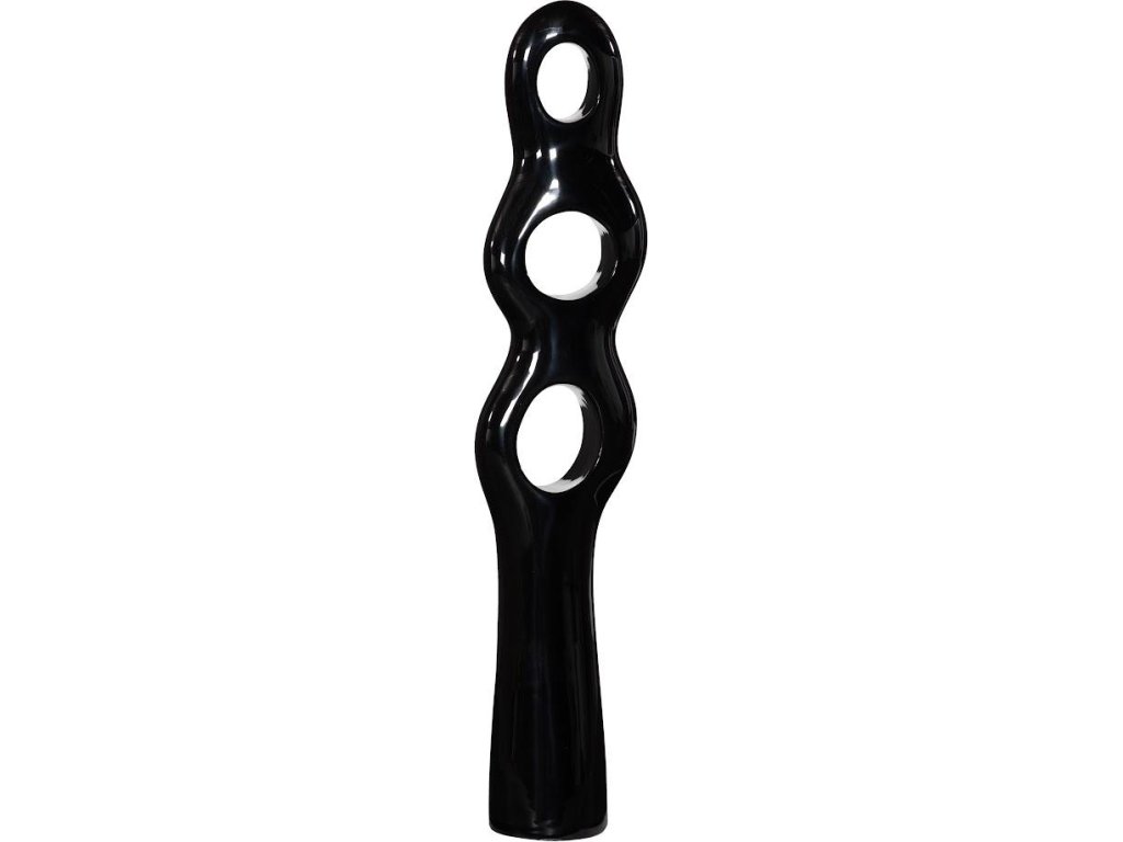 Triple Circle Sculpture, Gel Coat Black - image 2