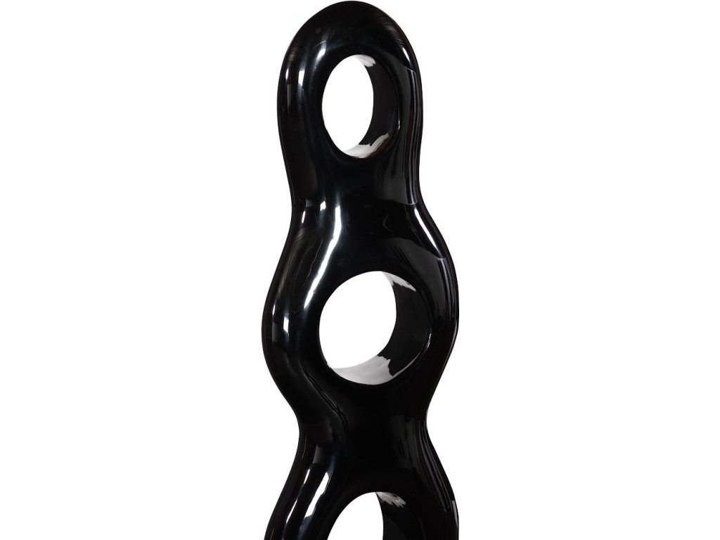 Triple Circle Sculpture, Gel Coat Black - image 3