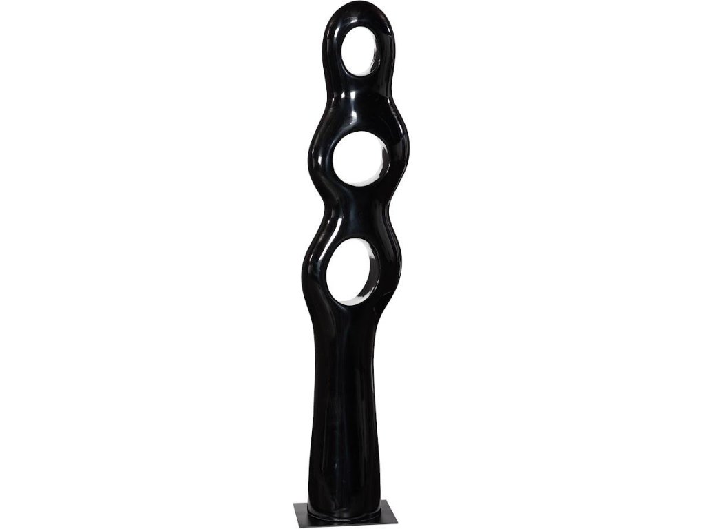 Triple Circle Sculpture, Gel Coat Black - main image
