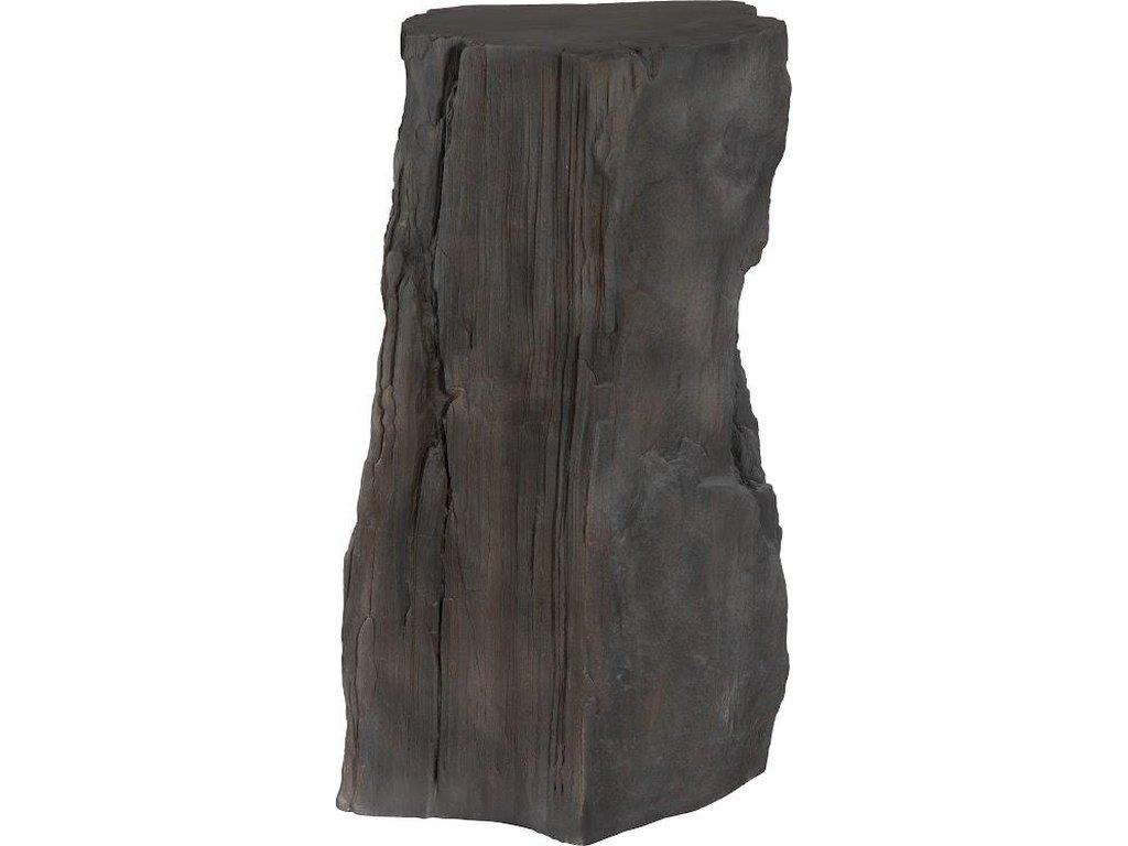 Stratified Cast Stone Pedestal, Painted Slate - main image