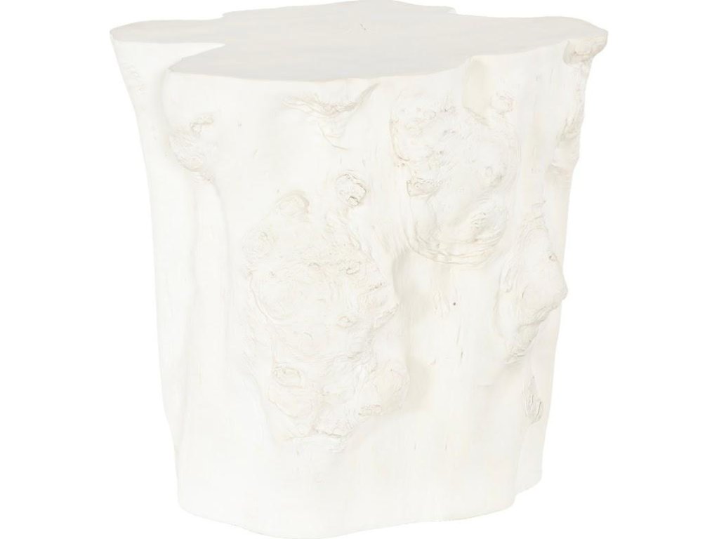 Log Side Table, Faux Bleached - image 1