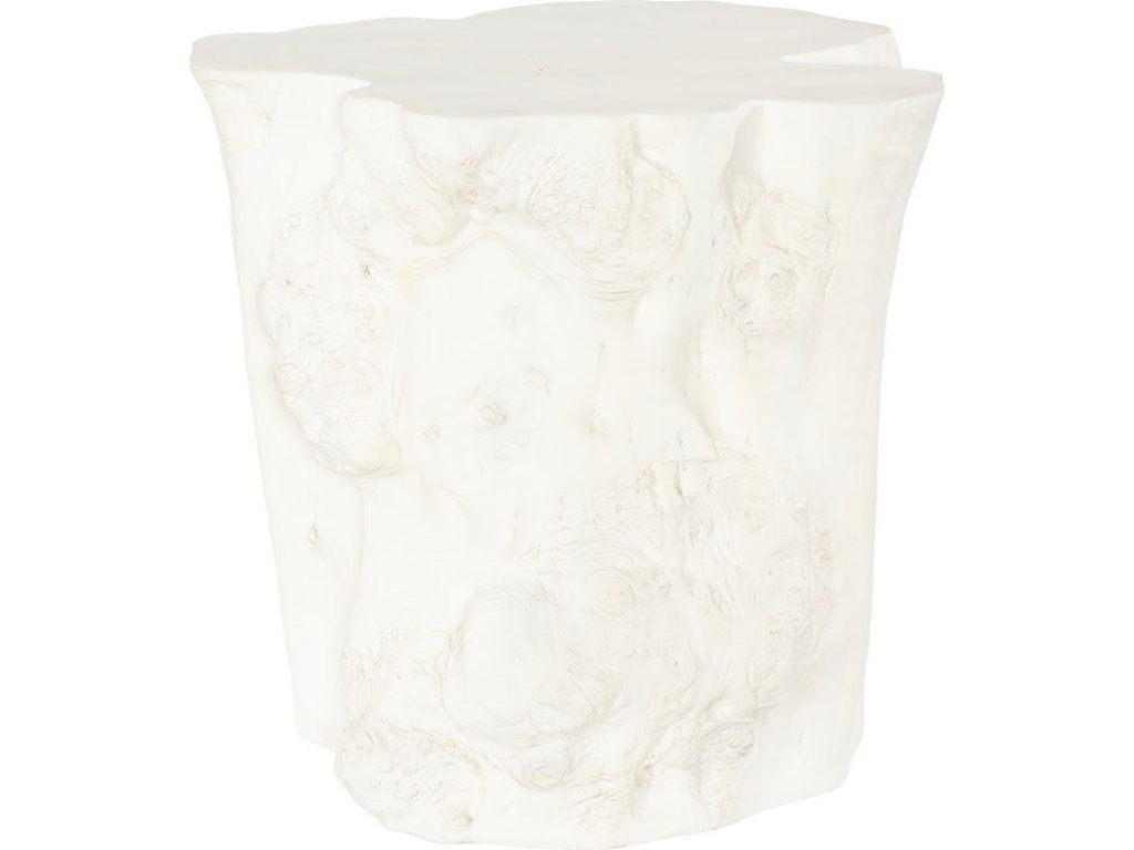 Log Side Table, Faux Bleached - main image