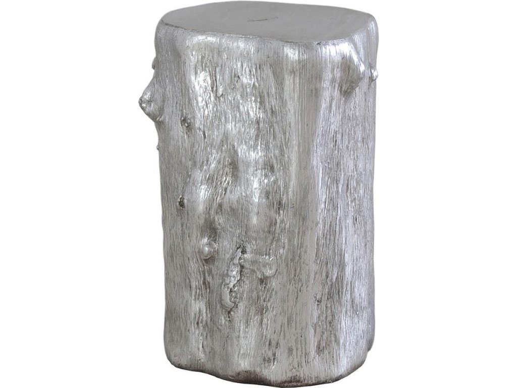Log Stool, Silver Leaf, SM - main image