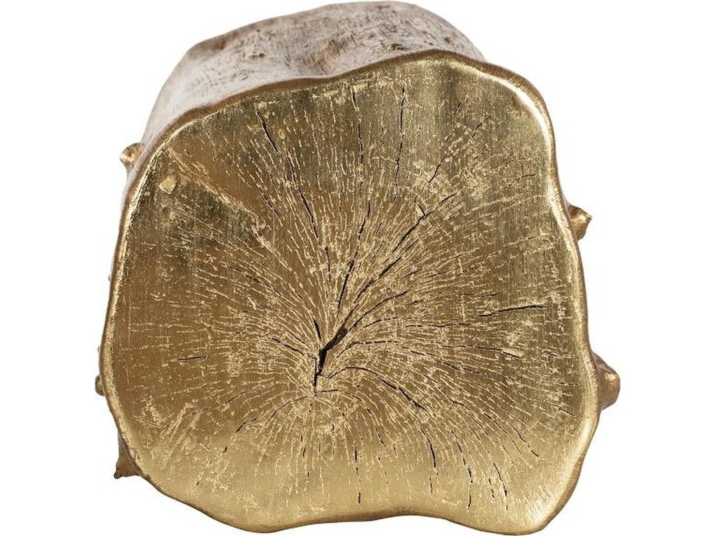 Log Stool, Gold Leaf, SM - image 1