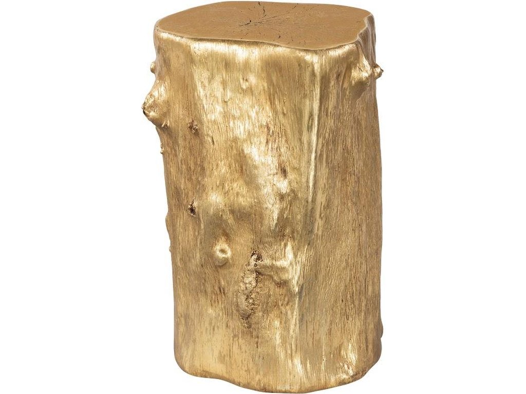 Log Stool, Gold Leaf, SM - main image