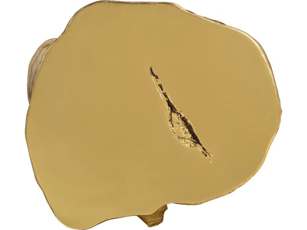 Log Stool, Gold Leaf, LG - image 1