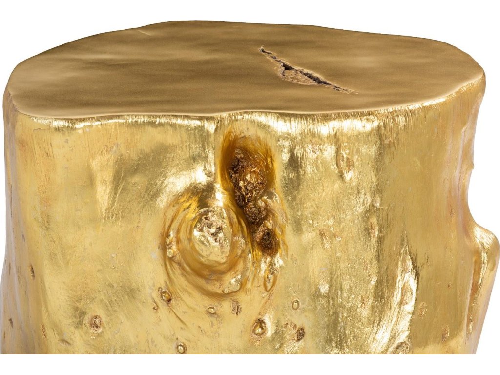 Log Stool, Gold Leaf, LG - image 3