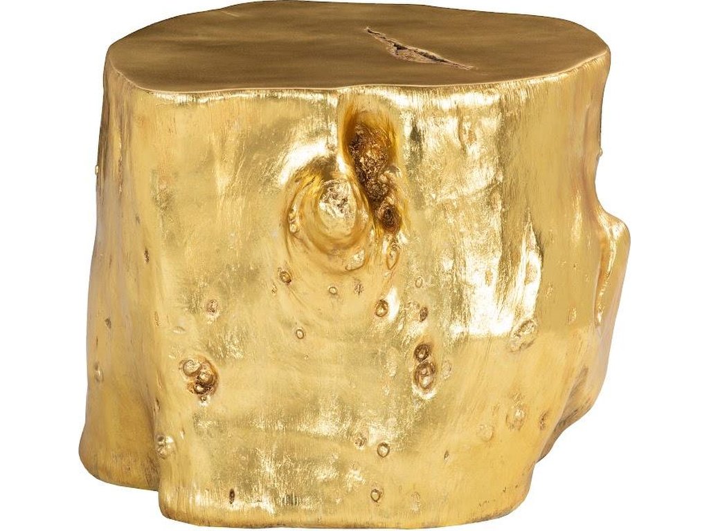 Log Stool, Gold Leaf, LG - main image