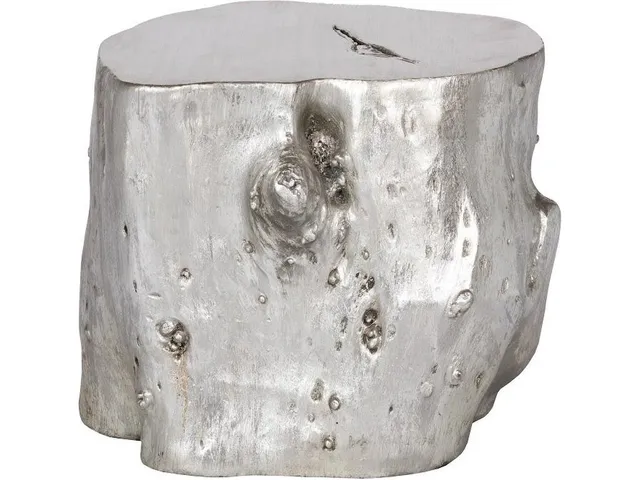 Log Stool, Silver Leaf, LG