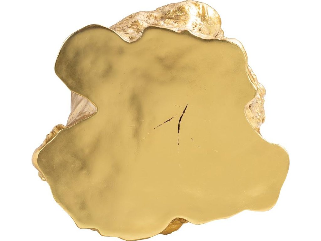 Log Side Table, Gold Leaf - image 1