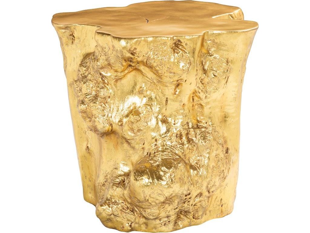 Log Side Table, Gold Leaf - main image