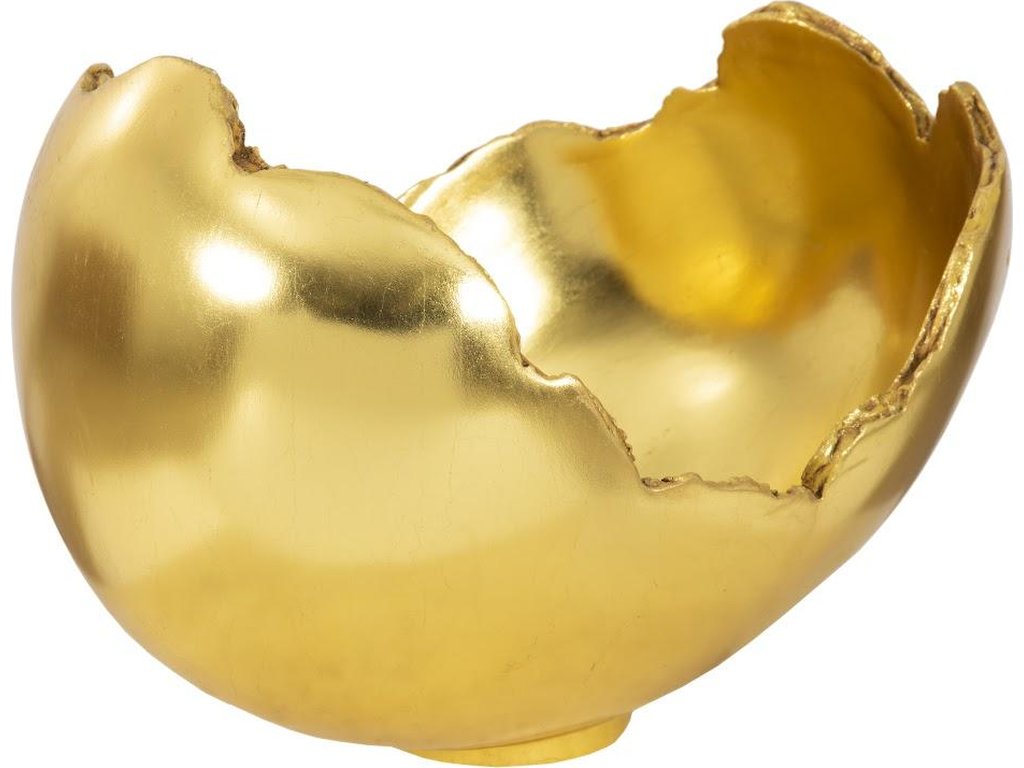Burled Bowl, Resin, Gold Leaf Finish - image 2