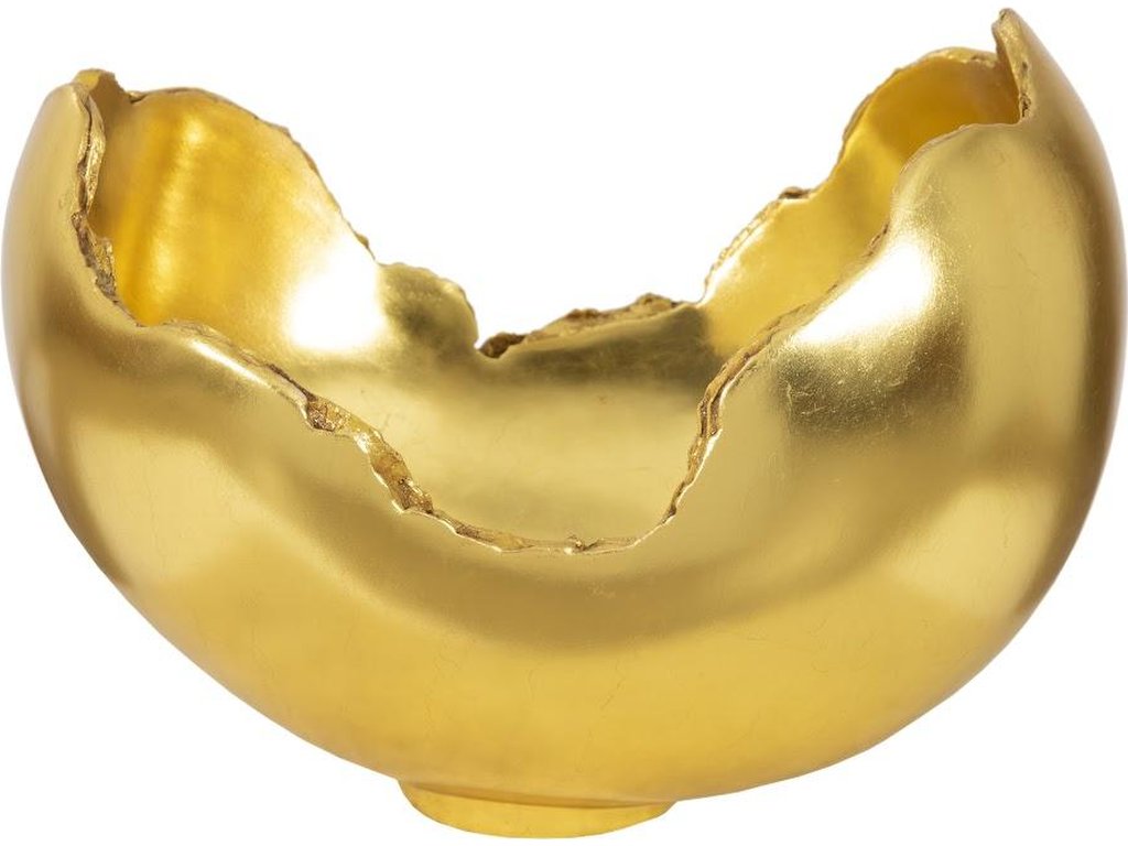 Burled Bowl, Resin, Gold Leaf Finish - image 3