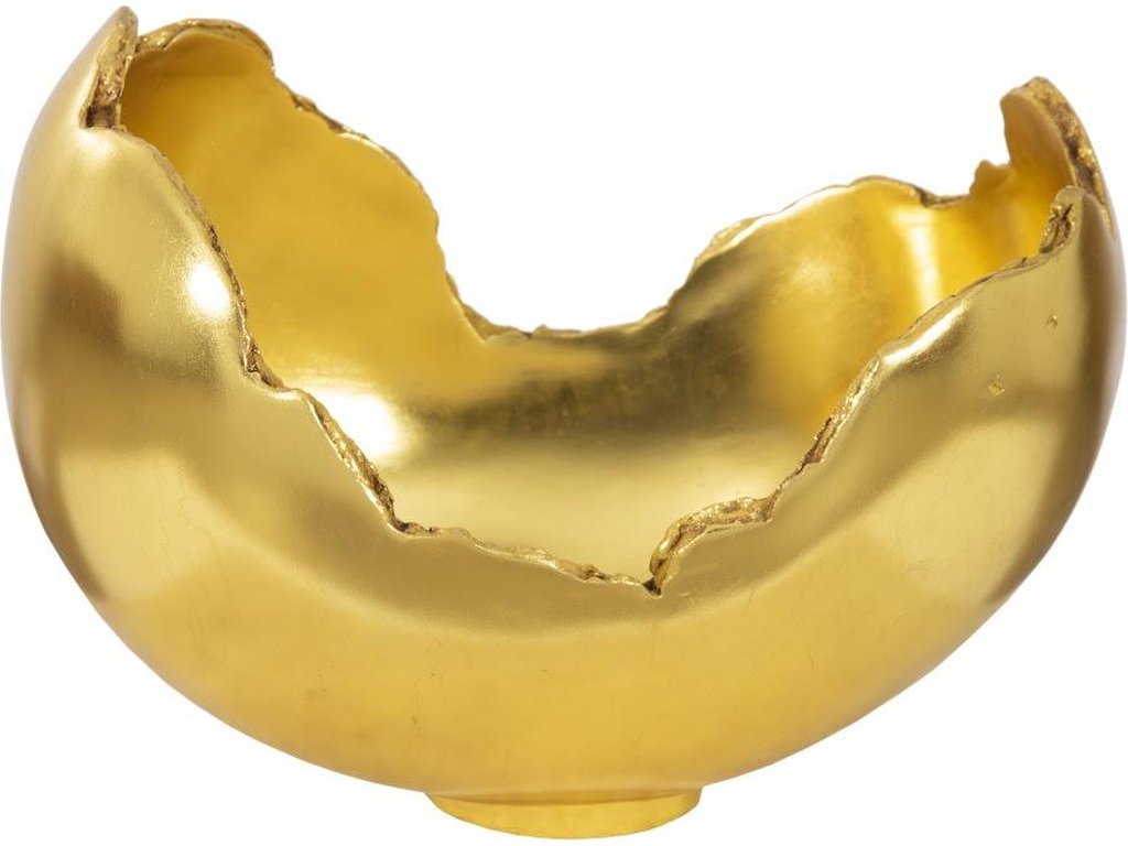 Burled Bowl, Resin, Gold Leaf Finish - main image