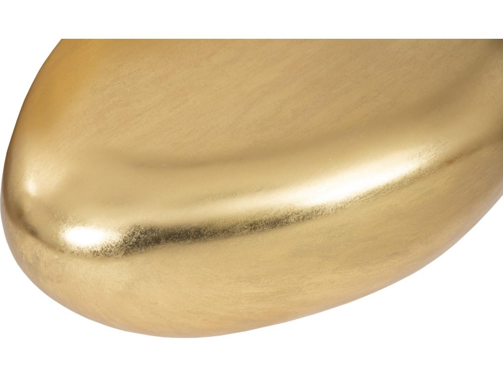River Stone Coffee Table, Gold Leaf, Small - image 2
