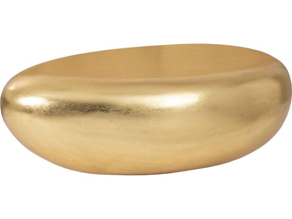 River Stone Coffee Table, Gold Leaf, Small - main image