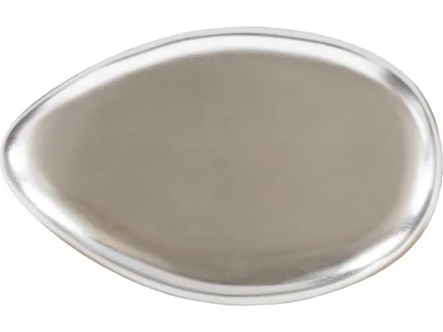 River Stone Coffee Table, Silver Leaf, Small - Alternative View