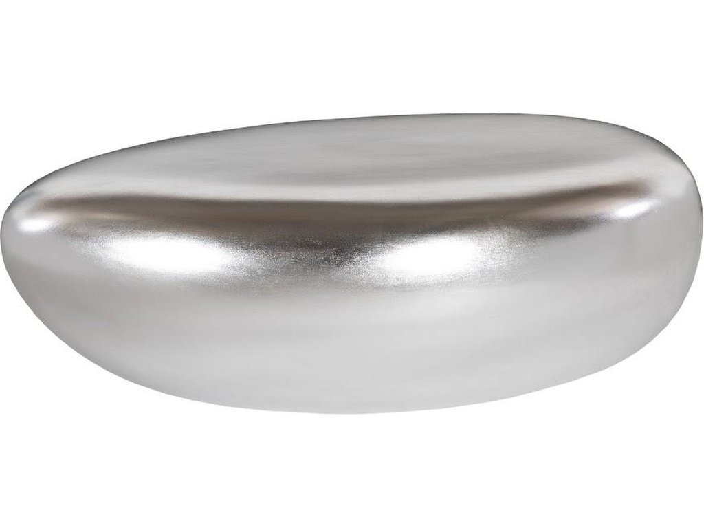 River Stone Coffee Table, Silver Leaf, Small - main image