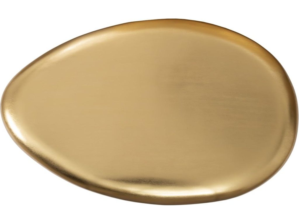 River Stone Coffee Table, Gold Leaf, Large - image 1