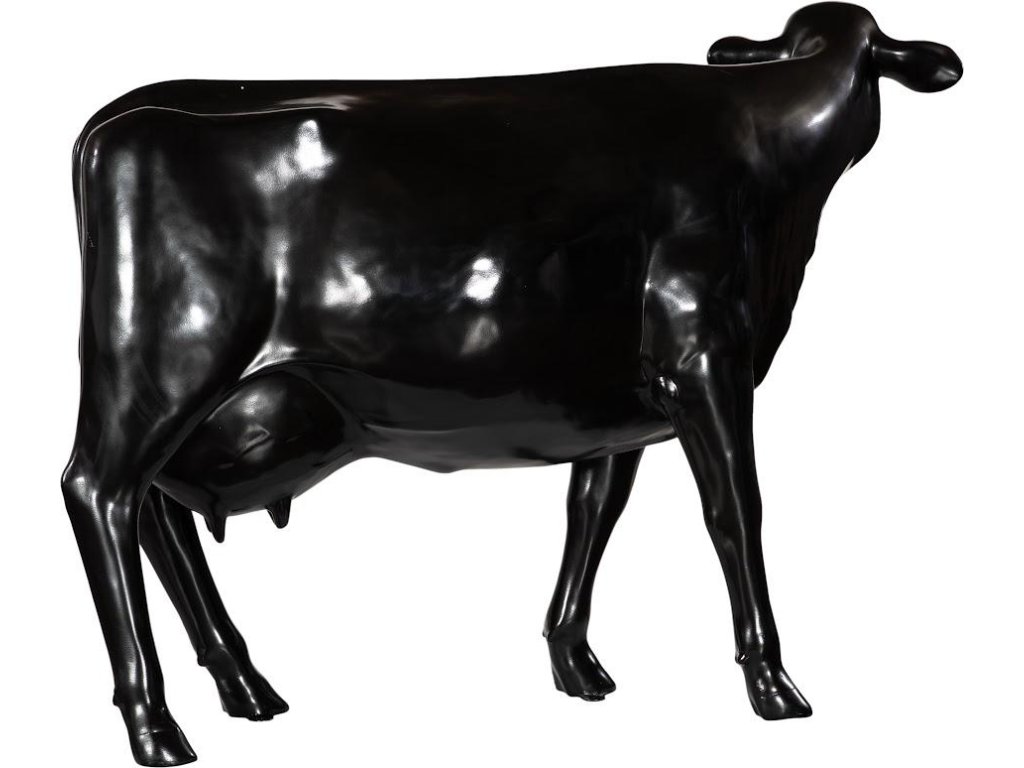 Life Size Cow, No Horns, Gel Coat Black - image 1