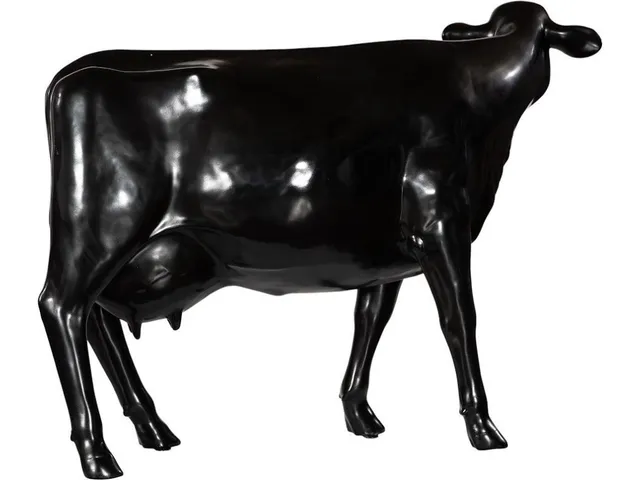 Life Size Cow, No Horns, Gel Coat Black - Alternative View