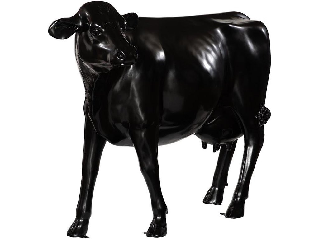 Life Size Cow, No Horns, Gel Coat Black - image 2