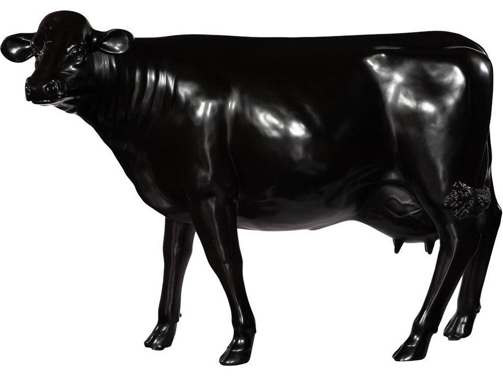 Life Size Cow, No Horns, Gel Coat Black - main image