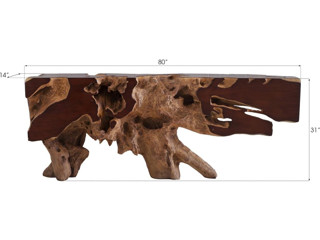 Freeform Console Table, Faux Bois, LG - image 2