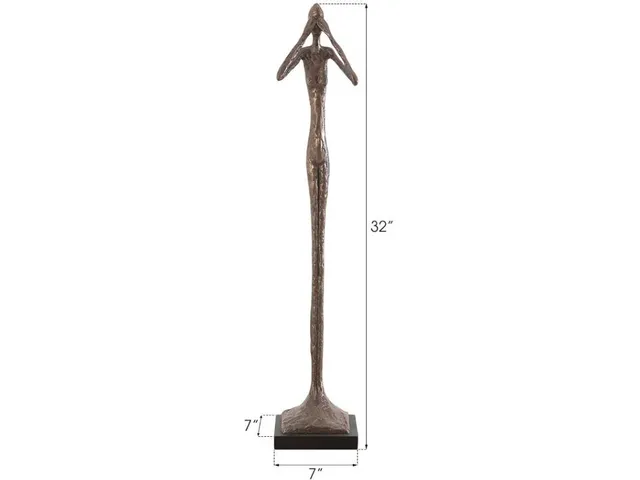 See No Evil Slender Sculpture, Small, Resin, Bronze Finish - Alternative View