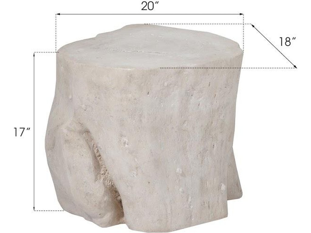 Log Stool, Roman Stone, LG - image 4