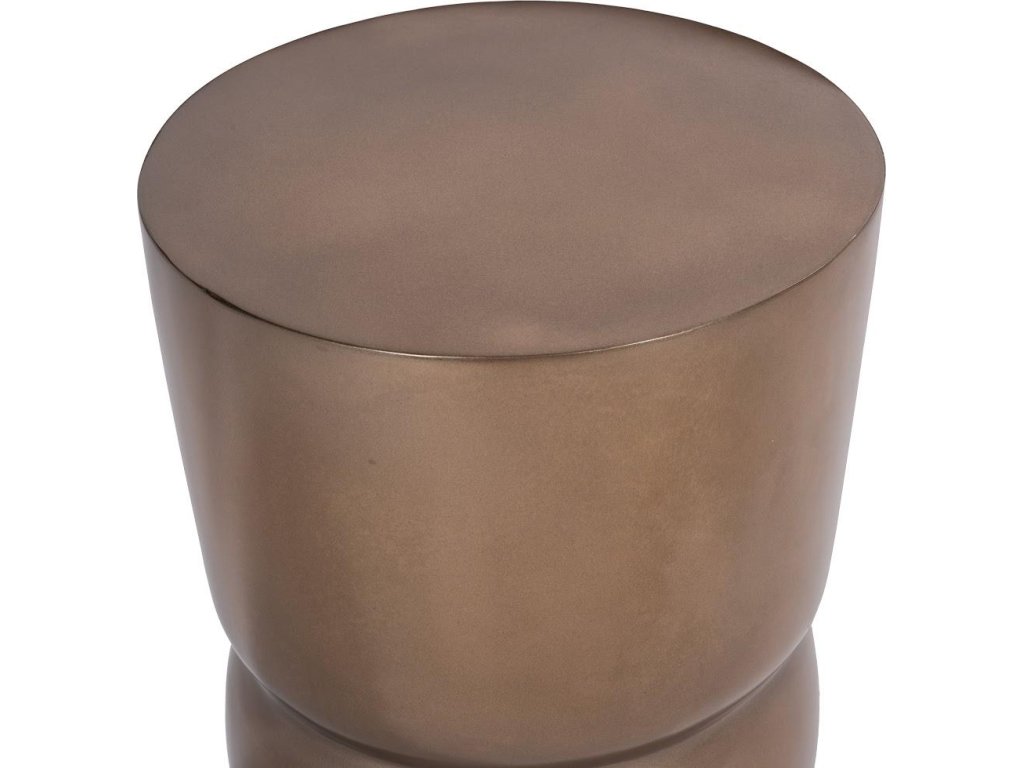 Carved Stool, Polished Bronze - image 2