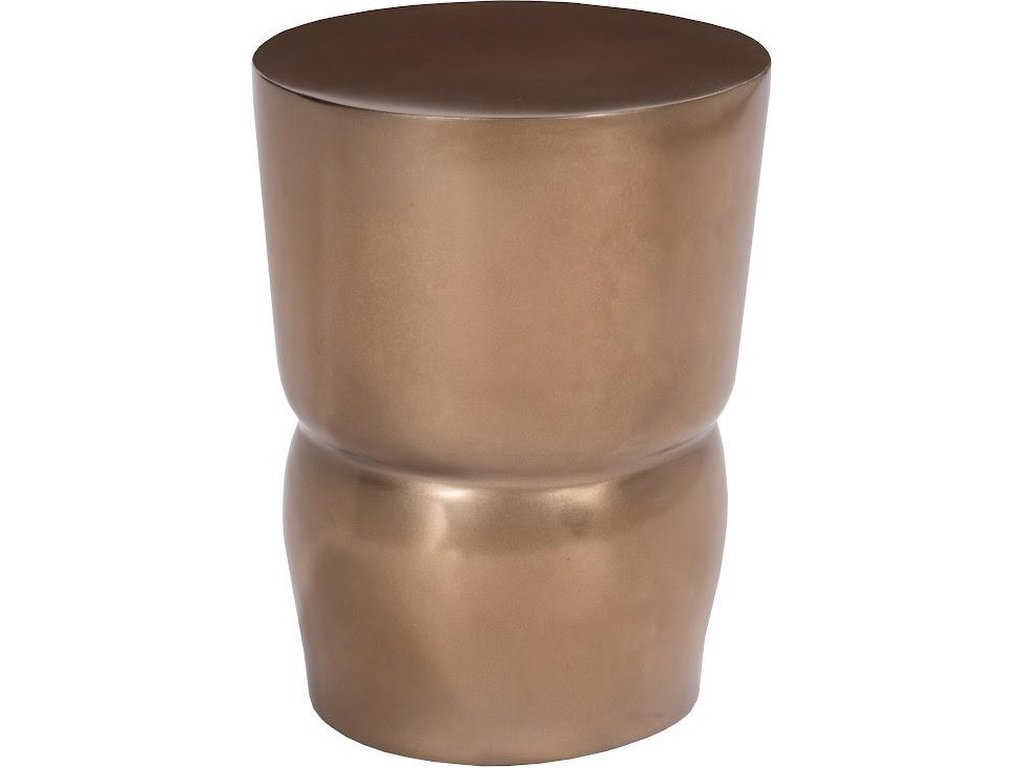 Carved Stool, Polished Bronze - main image