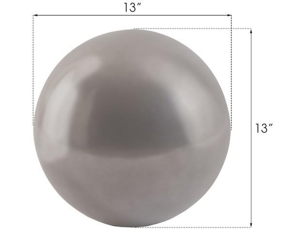 Floor Ball, Small, Polished Aluminum Finish - image 1
