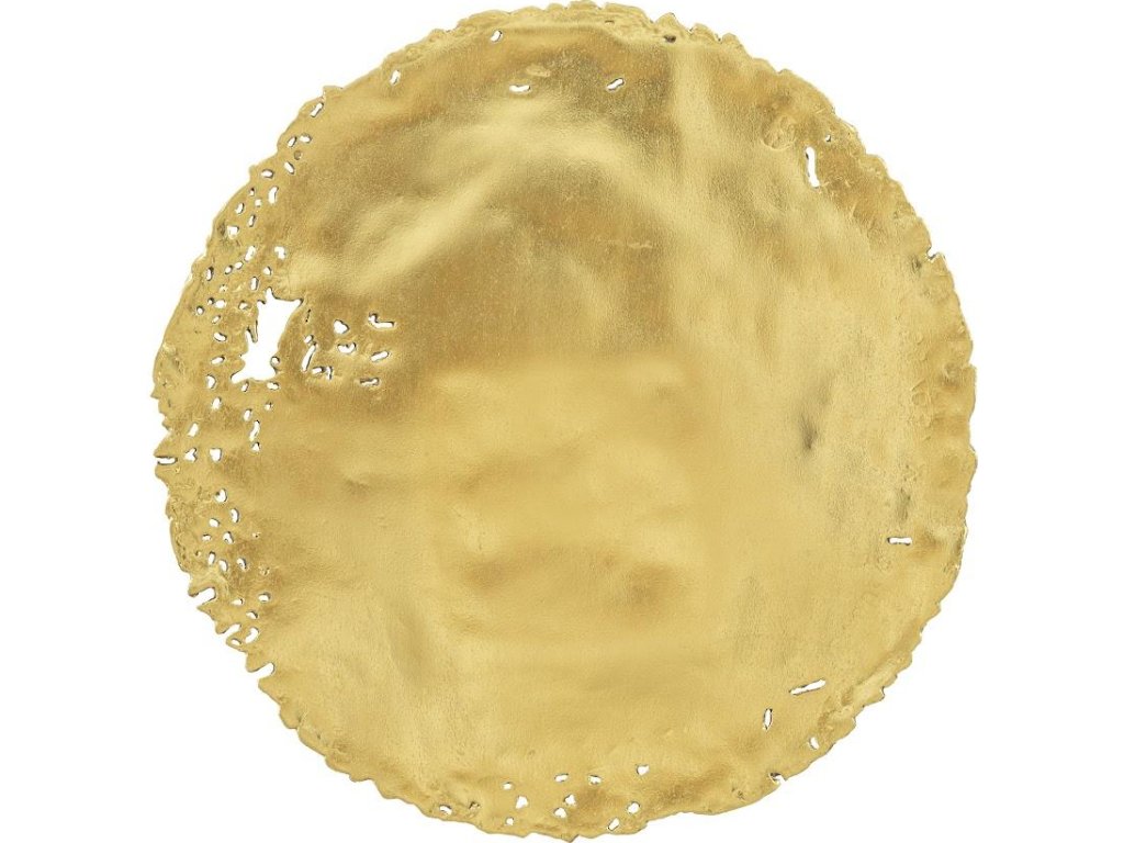 Cast Oil Drum Wall Discs, Gold Leaf, Set of 4 - image 5