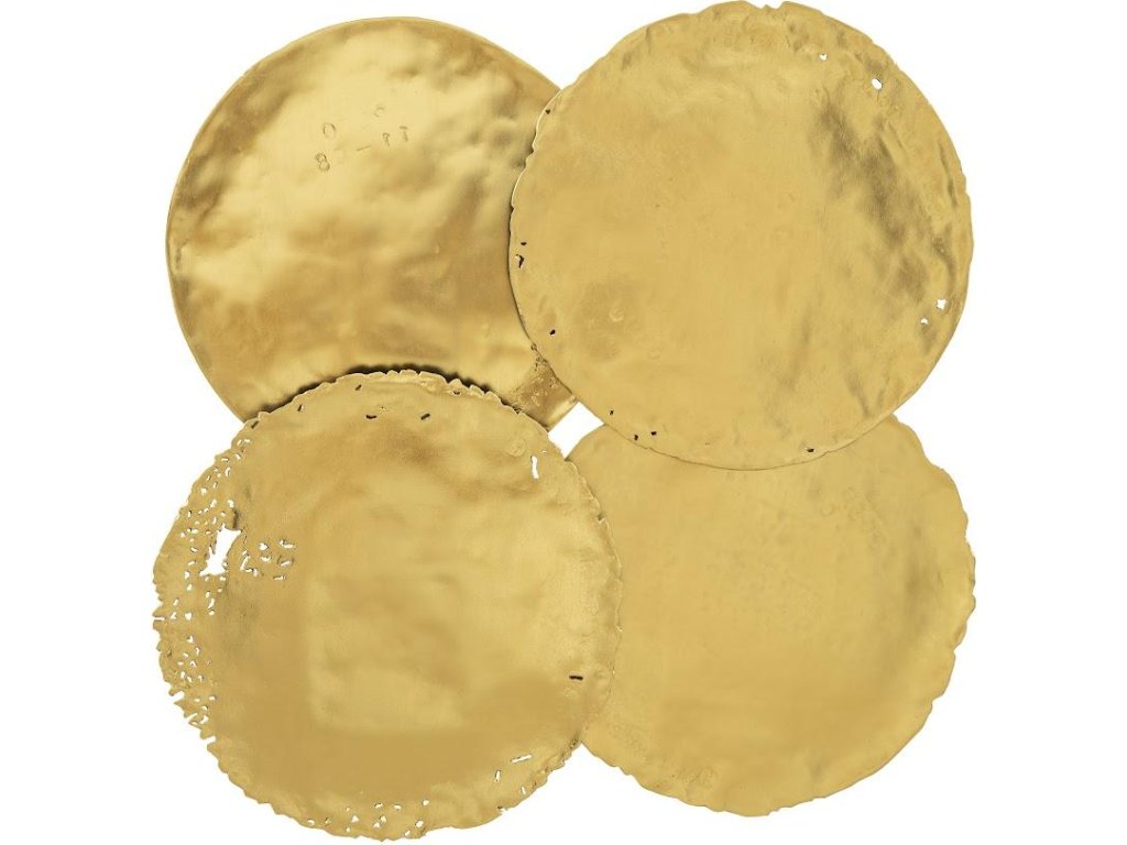 Cast Oil Drum Wall Discs, Gold Leaf, Set of 4 - main image