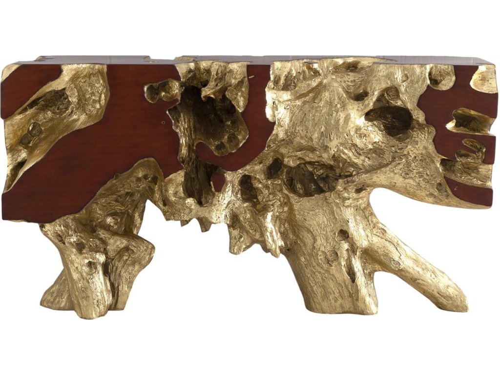 Freeform Console Table, Gold Leaf, SM - main image