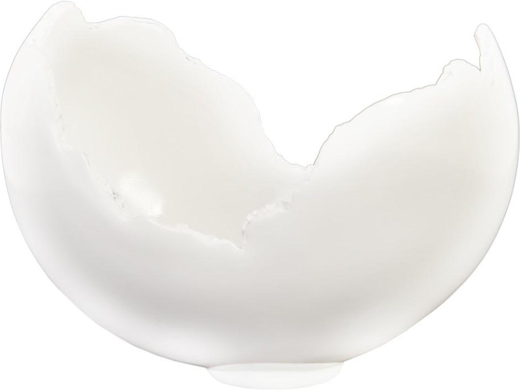 Burled Bowl, Glossy White - image 1