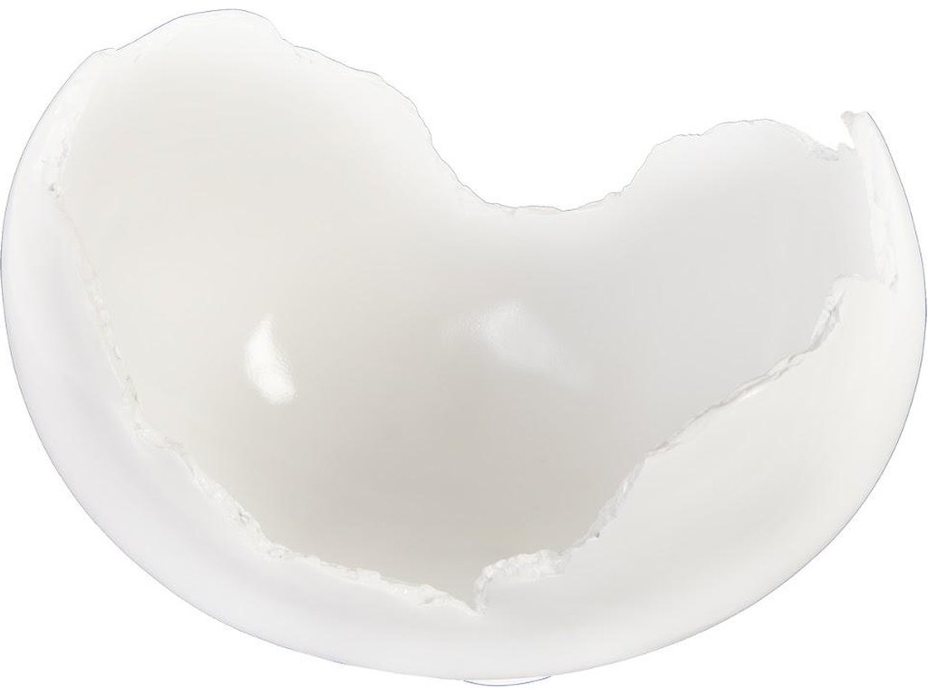Burled Bowl, Glossy White - image 2