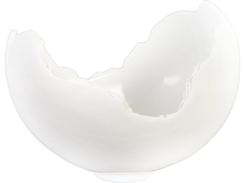Burled Bowl, Glossy White - main image
