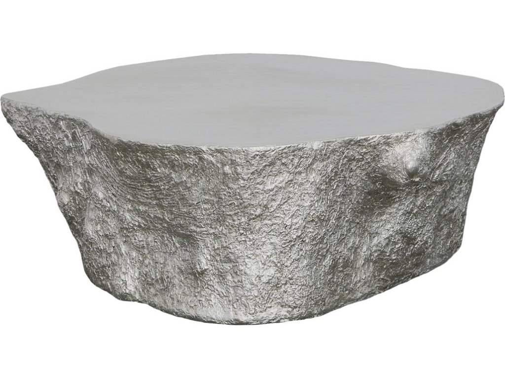 Bark Coffee Table, Silver Leaf - main image