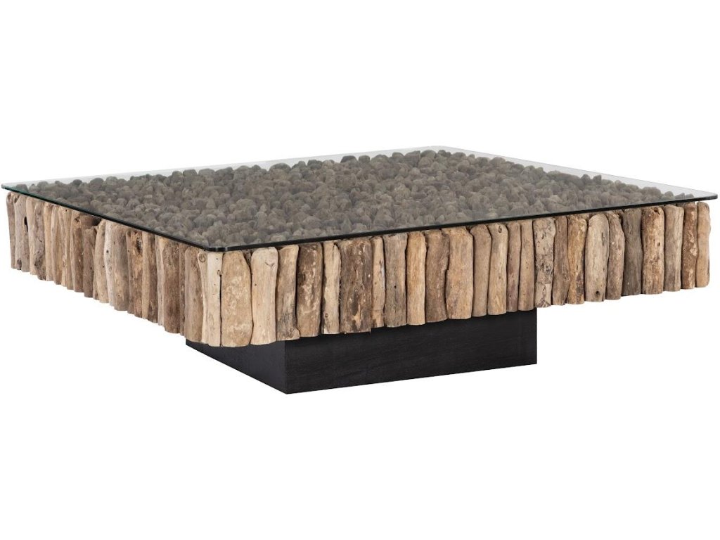 Manhattan Coffee Table, Square, with Glass - main image