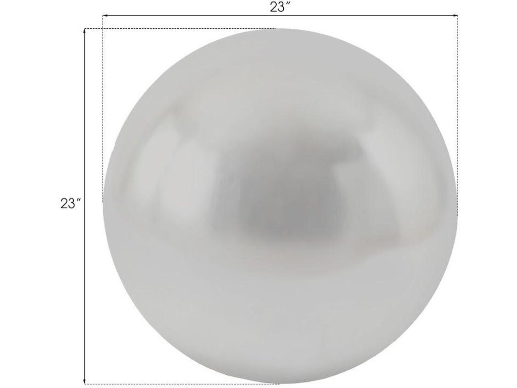 Floor Ball, Large, Silver Leaf - image 1