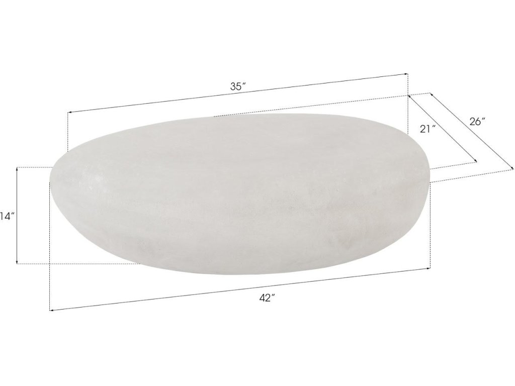River Stone Coffee Table, Roman Stone, Small - image 3