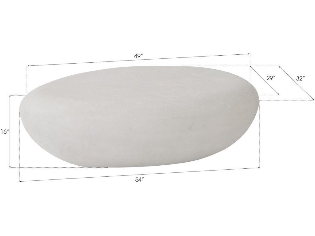 River Stone Coffee Table, Roman Stone, Large - image 3