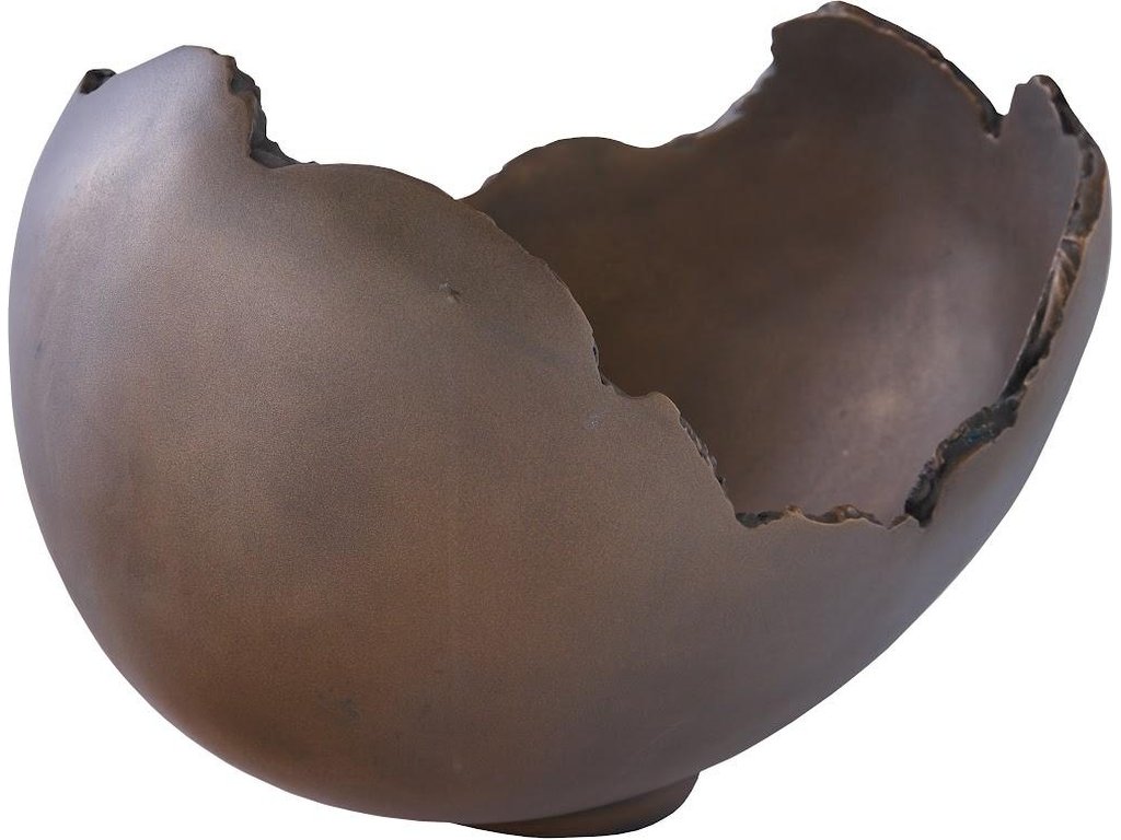 Burled Bowl, Resin, Bronze Finish - image 1