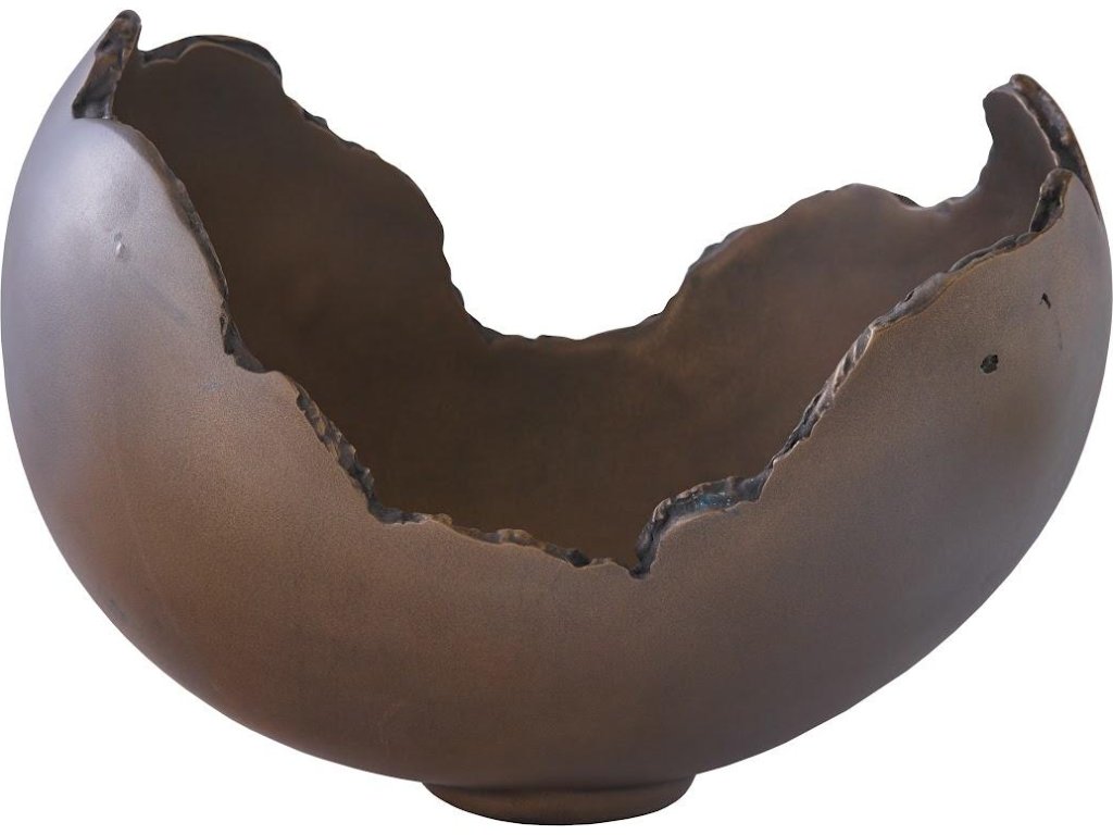 Burled Bowl, Resin, Bronze Finish - main image